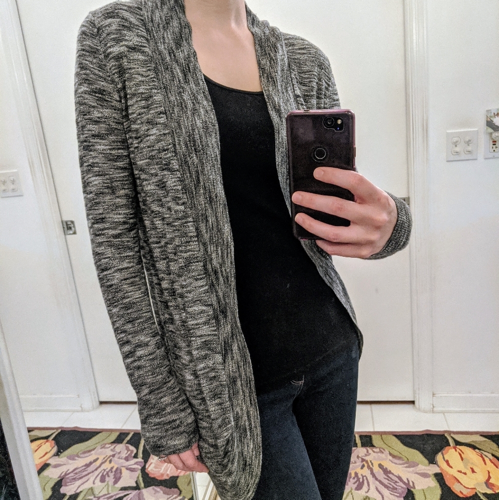 Gray Cardigan Sweater